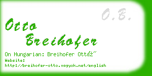 otto breihofer business card